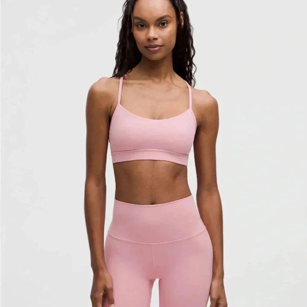 Lululemon Blue Flow Y Nulu bra light support
